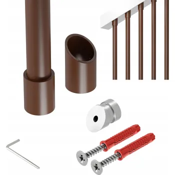 Zábradlí Šikmé zábradlí na schody 32 st. tyčka pr. 25 mm bronzová 100 cm Naxo