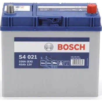 Auto-moto baterie 45Ah P,s.p.330A, 12V, 238x129x227, BOSCH S4