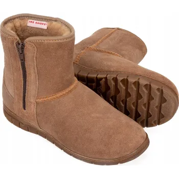 Dámská zimní obuv Kožené Polské kotníkové boty sněhule kozačky IRE SHOES zateplené vlnou, velikost 39