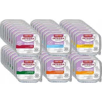 Krmivo pro kočku Animonda Integra Diabetes 48x100g - MIX všech 6 příchutí (pro diabetiky)