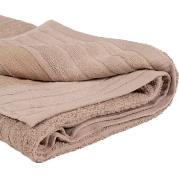 Bavlněná froté osuška 90x170 cm světle hnědá