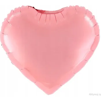 Balónek Fóliový balónek SRDCE 45 cm NA HELIUM růžový - PRVNÍ NAROZENINY