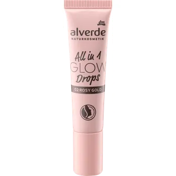Rozjasňovač alverde NATURKOSMETIK tekutý rozjasňovač All in 1 Drops 02 Rosy Gold