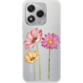 Pouzdro na mobilní telefon Silikonový obal iSaprio - Honor 400 Lite - Three Flowers (Silikonový obal, kryt a pouzdro iSaprio - Honor 400 Lite - Three Flowers - stylová ochrana telefonu, pružný TPU materiál, odolný UV potisk, česká výroba)