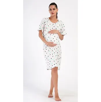 Dámská noční košile Dámská noční košile mateřská Sára - bílá - L