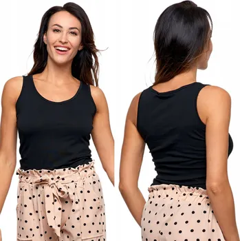 Dámské tričko Moraj bavlněné dámské tílko černé XL