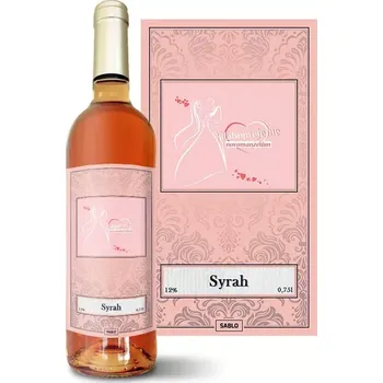 Víno Sablio Růžové víno Blahopřejeme novomanželům: 0,75 l