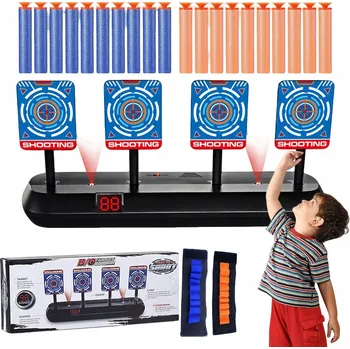 ELEKTRONICKÝ TERČ 4 CÍLE POČÍTÁ BODY PRO PISTOLE NA ŠIPKY A KULIČKY