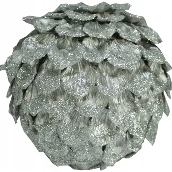 Vánoční ozdoba Baňka závěsná ozdoba dekorace koule stříbrná