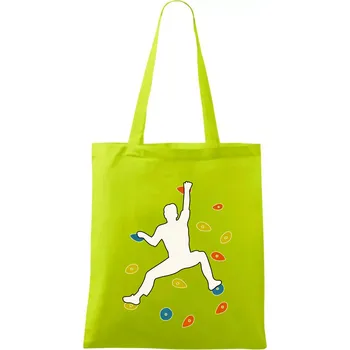 Bouldering lezec - Taška bavlněná - 42 x 38 cm ( Limetková )