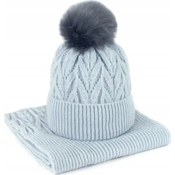 Čepice Art of Polo sada: čepice a šála, univerzální velikost, modrá