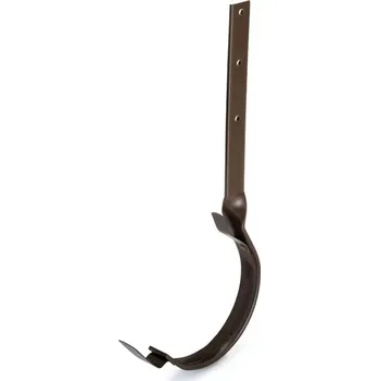 okap Žlabový hák pro okapový žlab 250mm celokovový kroucený pozinkovaný FeZn lakovaný RAL 8017 hnědá čoko