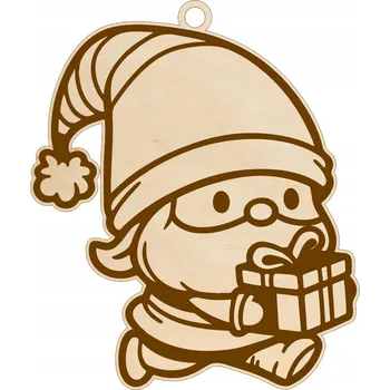 Vánoční dekorace DŘEVĚNÁ VÁNOČNÍ KOULE NA VÁNOČNÍ STROMEK Mikuláš VÁNOCE DÁREK