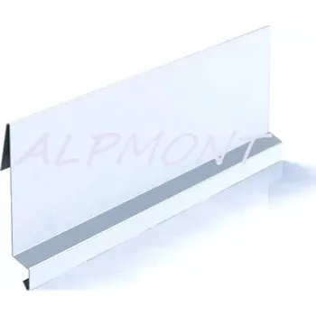 Střecha Závětrná lišta závěsná r.š.125mm Al Hliník lakovaný RAL 9006 stříbrná dl.2m