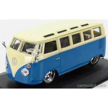 Bburago Volkswagen T1 Samba Minibus Custom 1967 1:32 Krémově Modrá