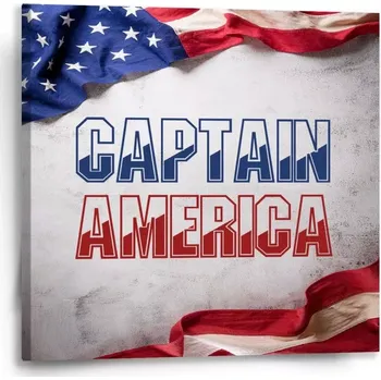 Obraz Sablio Obraz Kapitán Amerika Vlajka - 50x50 cm