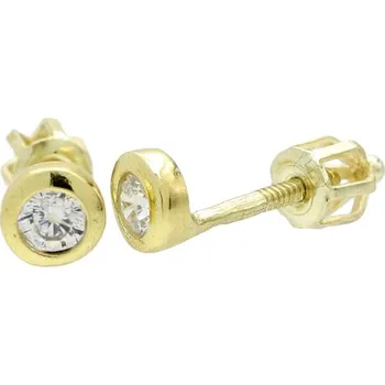 Náušnice Zlaté náušnice se zirkony 35003B (585/1000) 1 g