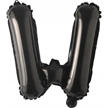Balónek Fóliový balónek Písmeno W černý 92 cm