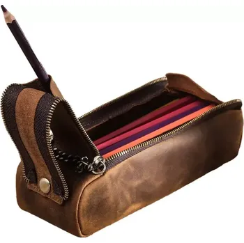 Kosmetická taška Contacts® multifunkční kožené pouzdro penál Hoche