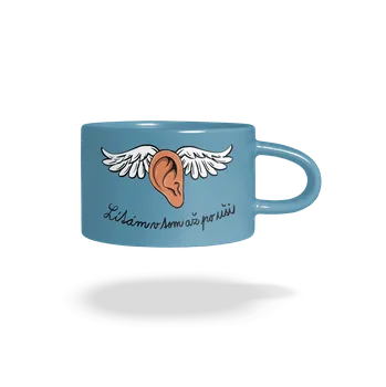 Bastard Až po uši hrnek makronka Blue Macaron