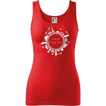 Dámské oblečení Czech Travelers jednobarevný - Dámské tílko - S ( Červená )