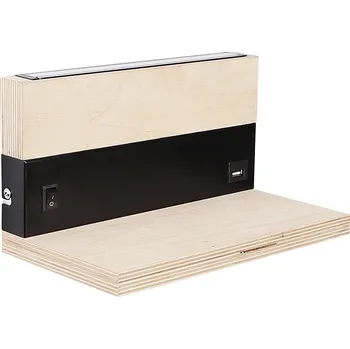 Nástěnné svítidlo Nástěnné LED svítidlo Anet černé moderní s poličkou do ložnice a obýváku 4000K