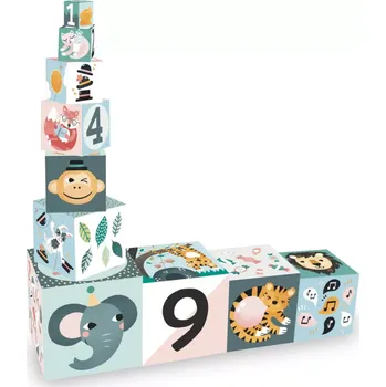 Dřevěná hračka Vilac Skládací věž z kostek Michelle Carlslund - poškozený obal