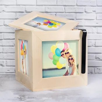 Dárková krabička Sablio Dřevěná bedna s páčidlem