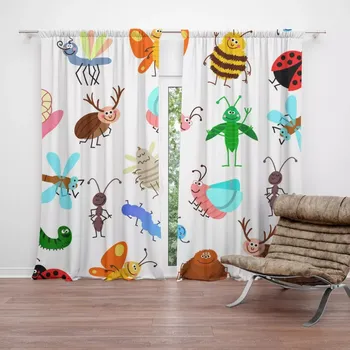 Závěs Sablio Závěs Hmyz: 2ks 140x250cm