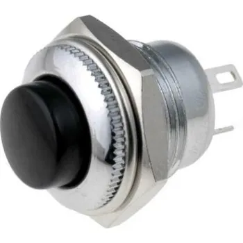 vypínač SCI Přepínač tlačítkový bez aretace kontakty SPDT černý