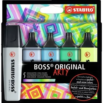 Zvýrazňovač Zvýrazňovače STABILO BOSS ARTY [5] studené barvy