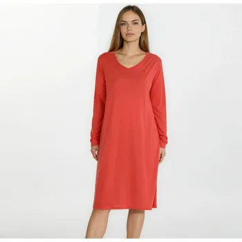 Dámská noční košile DÁMSKÁ NOČNÍ KOŠILE DL.RUKÁV - OCEAN: Korálová XXL