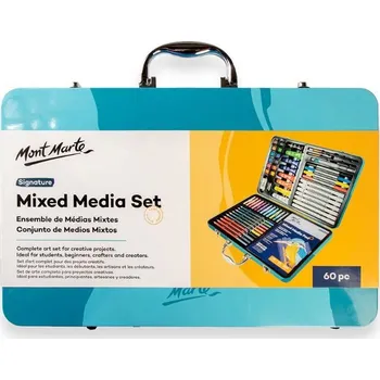 Vodová barva Výtvarná sada Mont Marte, 60 ks - kovový box