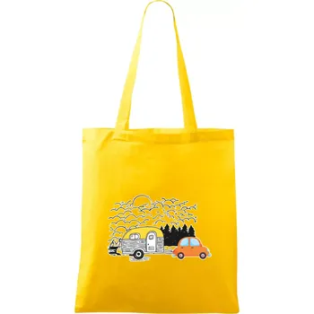 S obytňákem v lese - Taška bavlněná - 42 x 38 cm ( Žlutá )
