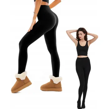 Dámské legíny Dámské zateplené termo legíny s vysokým pasem, velikost M