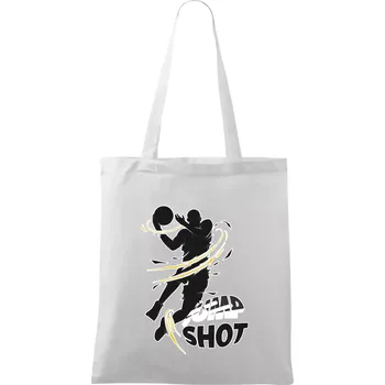 Nákupní taška Basketball - jump shot - Taška bavlněná - 42 x 38 cm ( Bílá )