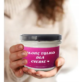 Svíčka VOŇAVÁ SVÍČKA ZE SOJOVÉHO VOSKU ZÁBAVNÝ DÁREK PRO ŽENU DÍVKU