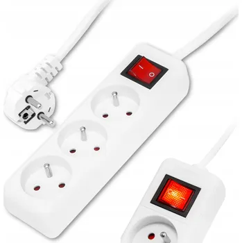 Napájecí kabel Prodlužovací Kabel přívod Blow 1,5 m 3 ks zásuvek bílý