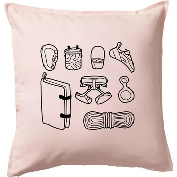 Polštář Climbing Wall Gear - Polštář 50x50 - 50x50 - Pouze potah ( Světle růžová )