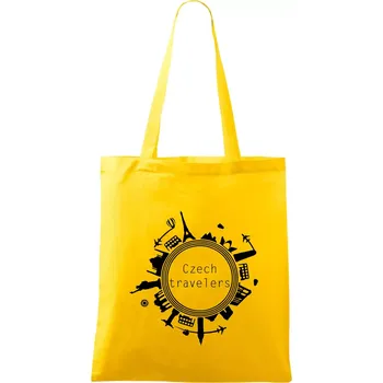 Czech Travelers jednobarevný - Taška bavlněná - 42 x 38 cm ( Žlutá )