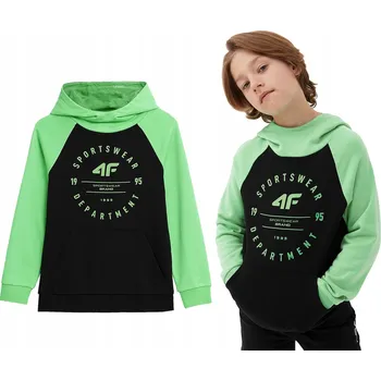 Chlapecká mikina Mikina chlapecká 4F M221 s kapucí 122.