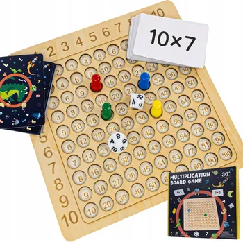 Dřevěná hračka NÁSOBILKA - VÝUKA POČÍTÁNÍ PRO DĚTI