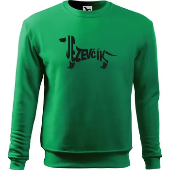 Chlapecké tričko Jezevčík - CZ - Mikina Essential dětská - 158 cm/12 let ( Středně zelená )