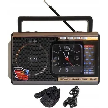 Radiopřijímač Síťové/bateriové rádio AM, FM, SW Meier M-40BT