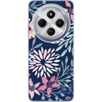 Pouzdro na mobilní telefon Silikonový obal iSaprio - Xiaomi Redmi 14C / Poco C75 - Leaves on Blue (Silikonový obal, kryt a pouzdro iSaprio - Xiaomi Redmi 14C / Poco C75 - Leaves on Blue - stylová ochrana telefonu, pružný TPU materiál, odolný UV potisk, česká výroba)