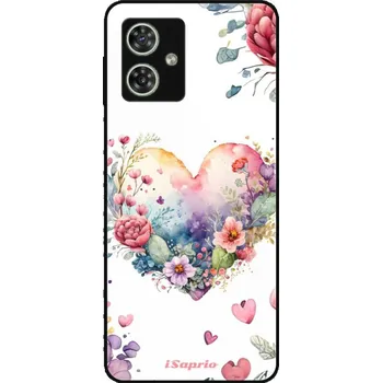 Pouzdro na mobilní telefon Lesklý kryt iSaprio pro Motorola Moto G54 5G - Floral Heart (Lesklý obal, elegantní kryt a pouzdro iSaprio Exclusive na mobil Motorola Moto G54 5G - Floral Heart - luxusní vzhled, pružné boky z TPU, kompletní ochrana hran a fotoaparátu, česká výroba)