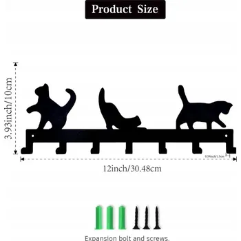 Věšák VĚŠÁK NA OBLEČENÍ NA ZEĎ DO PŘEDSÍNĚ S HÁČKY NA KLÍČE
