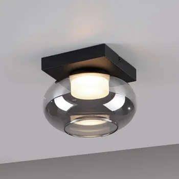 Schöner Wohnen LED stropní svítidlo Sia, kouřově šedé 3 000 K - Baldachin – délka 15 cm, šířka 15 cm, výška 2,7 cm kouřově šedá, černá 1 x 4,5 W LED - Doprava zdarma