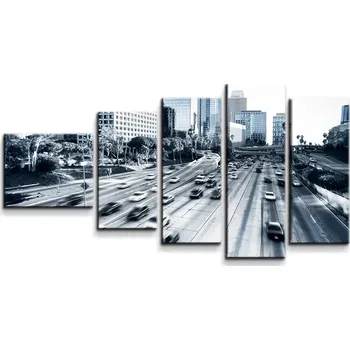 Obraz Sablio Obraz - 5-dílný Městská silnice - 100x60 cm