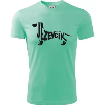 Chlapecké tričko Jezevčík - CZ - Dětské triko sportovní (dresovina) - 134 cm/8 let ( Mátová )